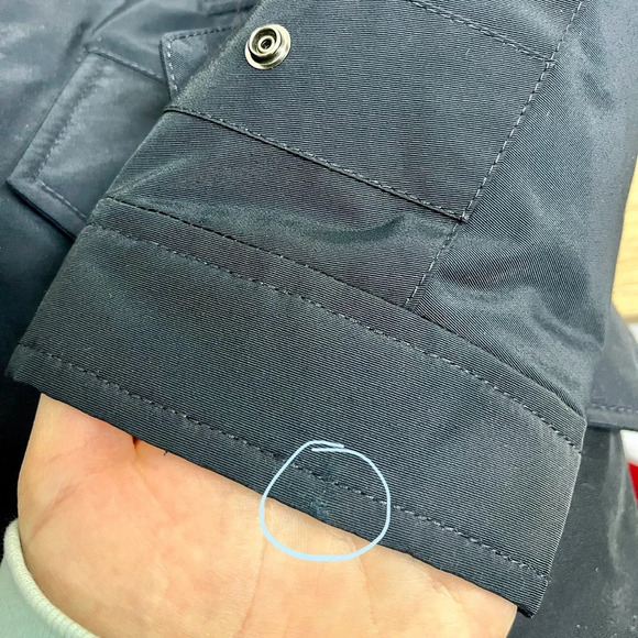 Woolrich Polar Parka in Ramar Cloth with High Collar and Fur Trim in Melton Blue - Picture 13 of 16